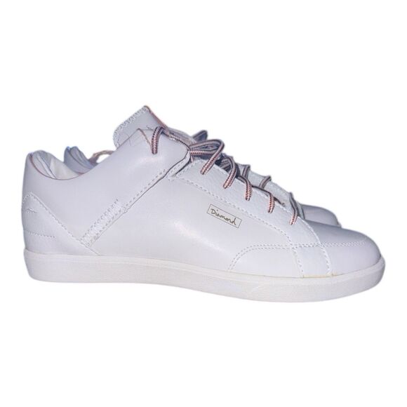 Diamond Supply VVS Low Top Sneakers White Brown Leather Men’s Size 7.5 New main image 8